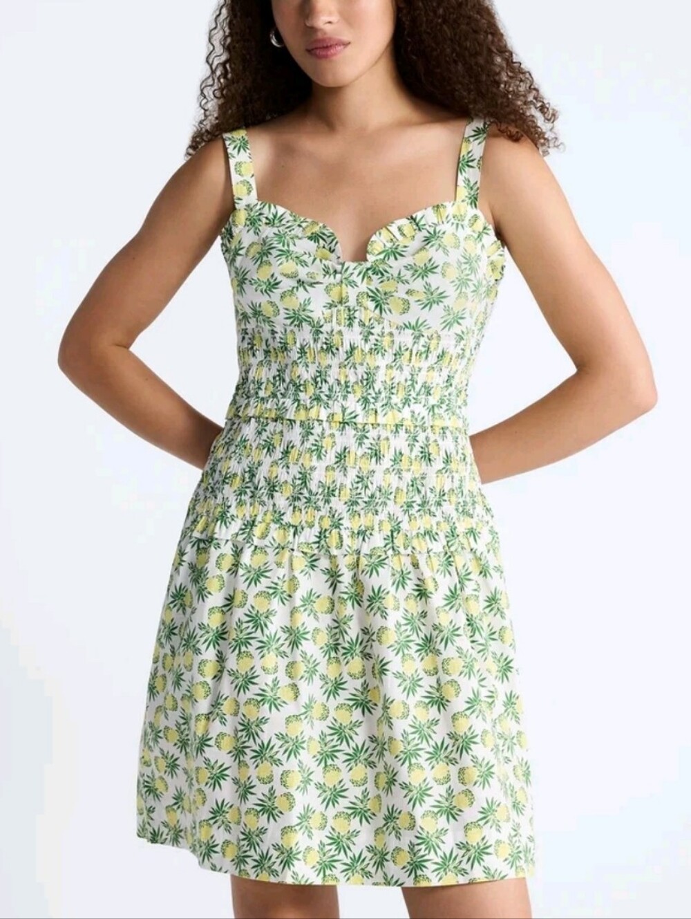 Free Assembly Women's Tiered Smocked Mini Dress, Size XS NWT